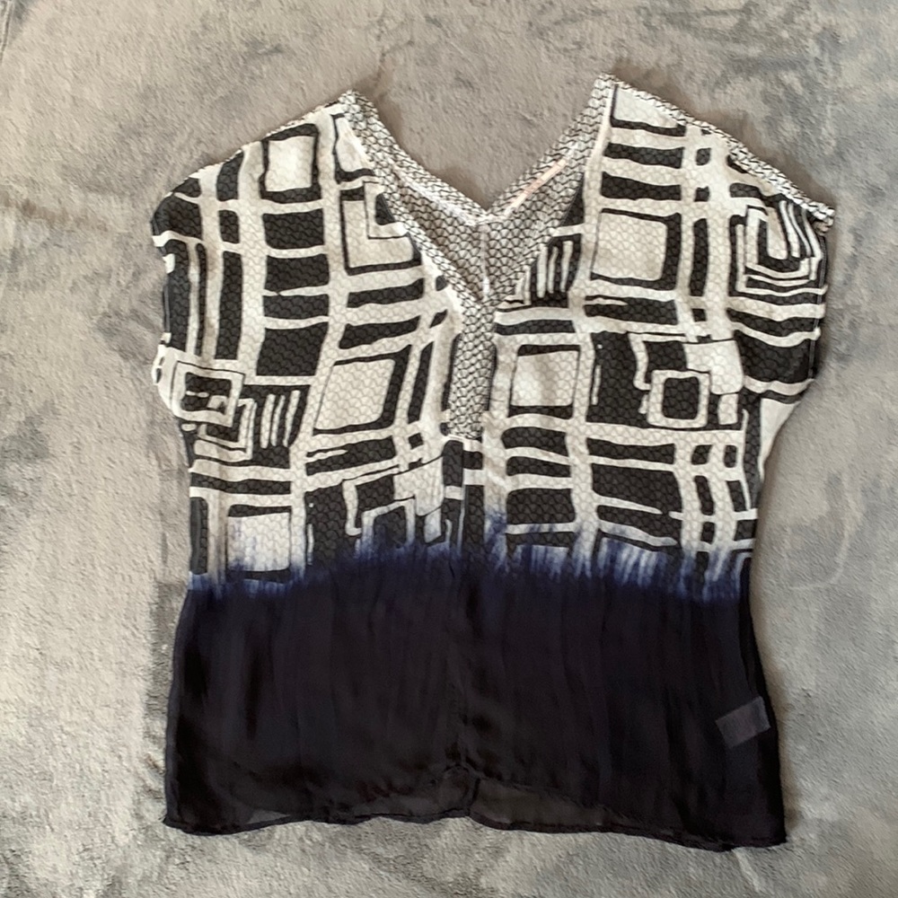 Sheer Language blouse with beautiful geometric design